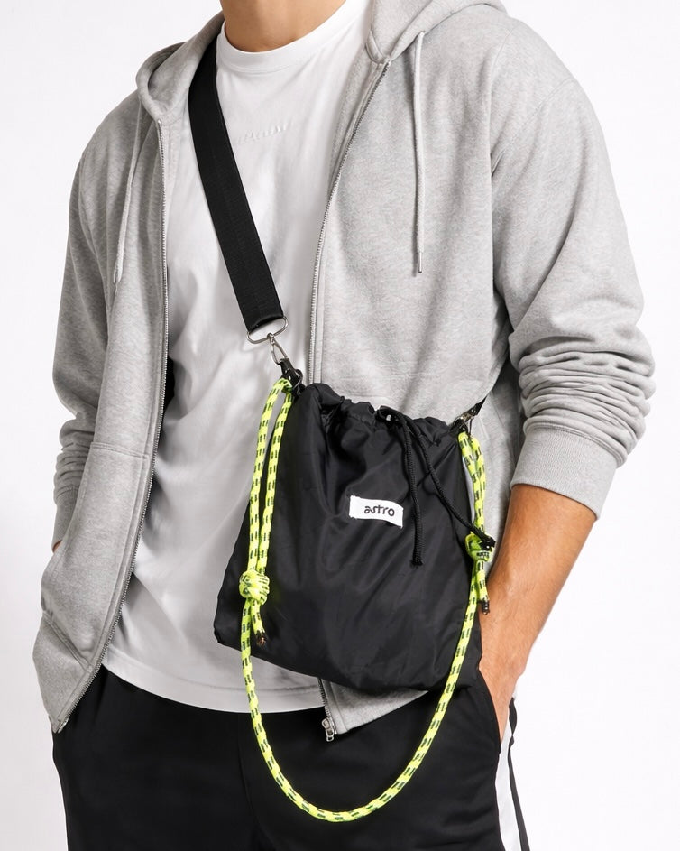 Utility Drawstring Bag - Black