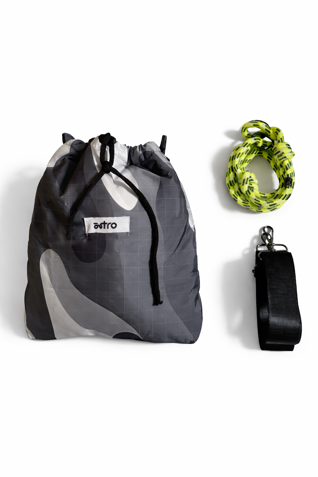 Utility Drawstring Bag - Grey Camo