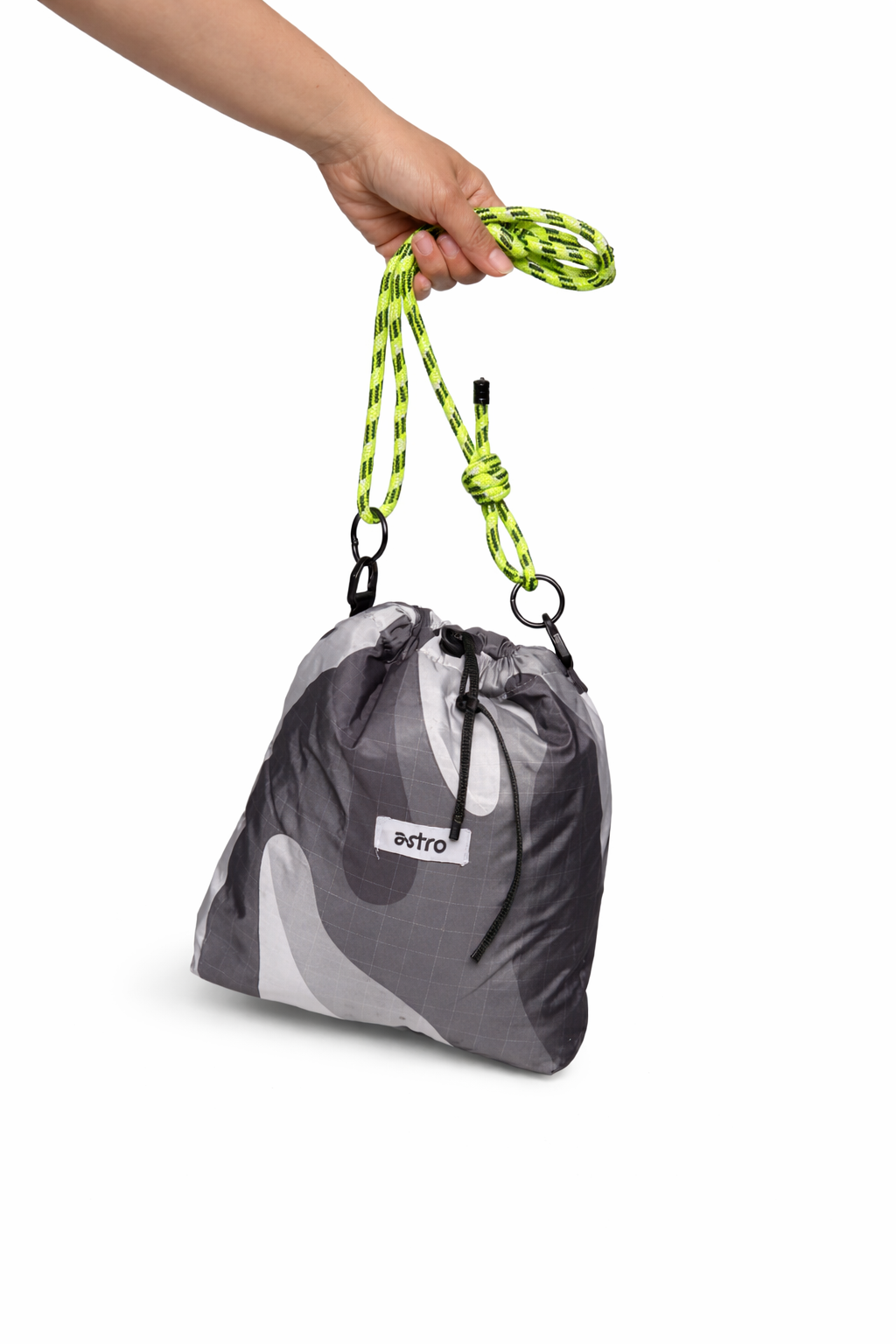Utility Drawstring Bag - Grey Camo